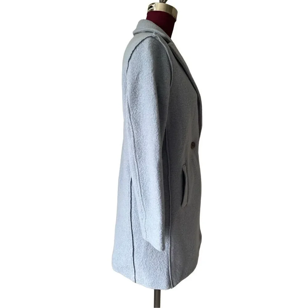 J Crew Coat Daphne Topcoat in Boiled Wool Mountain Blue size 4 6 - Picture 6 of 14